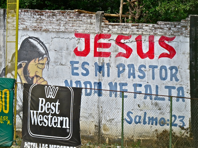 Advertisements at the baseball stadium
