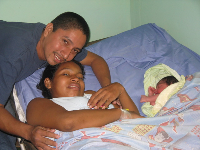 New parents with their baby